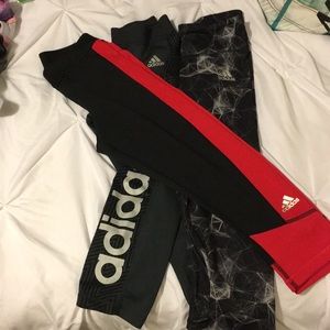 3 adidas crop leggings